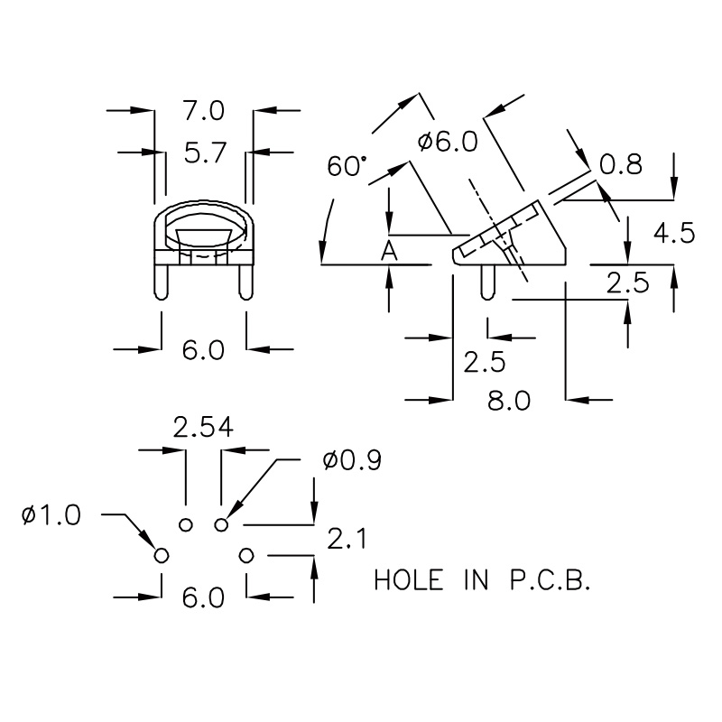 LED Lens Holder LS-LT5-2C-1